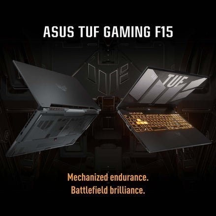 ASUS  TUF Gaming F15 Intel® Core™ i5-12500H and NVIDIA® RTX™ 3050  FHD 144Hz display.