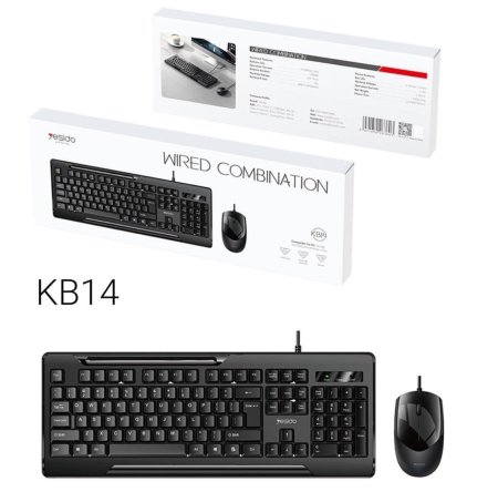 Yesido KB14 Black Wireless Keyboard and Mouse