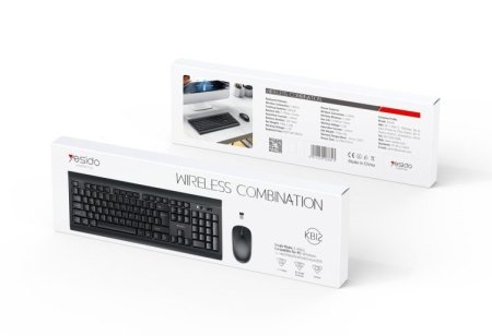 Yesido KB12 Black Wireless Keyboard and Mouse