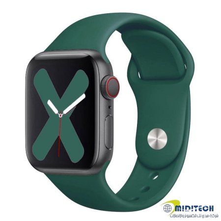 قشاط ساعة ابل سيلكون Apple Watch -42/44/45/49mm - Dark green