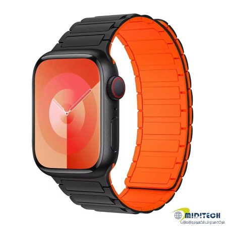 قشاط ساعات ابل مغناطيس Apple Watch 38/40/41MM - Black/Hermes orange