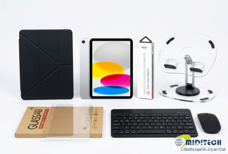بكج iPad 11 A16 -128GB ايباد الجيل 11 مع جميع ملحقاته !