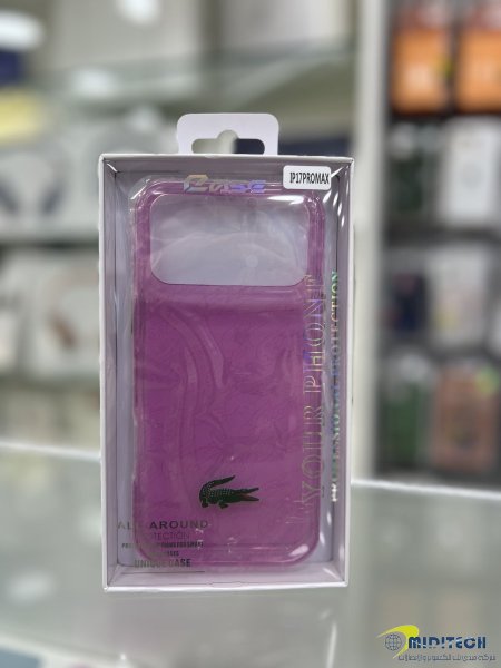 iPhone 17 Pro Max CLEAR COVER " LACOST " كفر شفاف بتصميم مميز