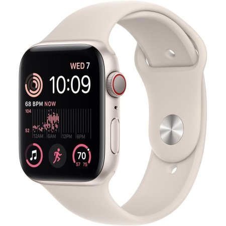 Apple Watch SE 40mm (2nd Gen) (GPS + Cellular)  Starlight Sport Band, S/M 