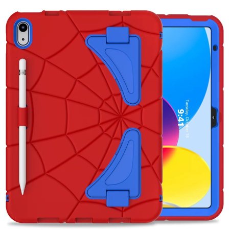 🕸️ Cover Spider Shockproof iPad Case with Pencil Holder – كفر سبايدر ضد الصدمات مع حامل قلم أيباد الجيل 10 و 11
