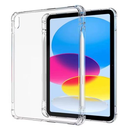 كفر شفاف iPad Apple الجيل 10 و 11 – Transparent Protective Case for iPad 10 & 11 with Pencil Holder